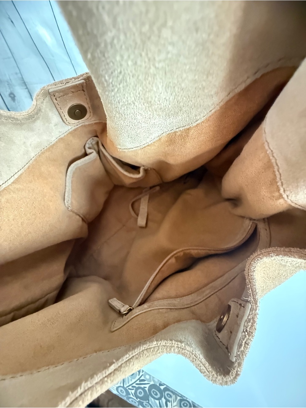 American Leather Co. Gables Suede Hobo - Picture 9 of 13